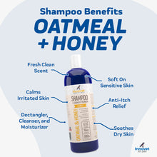 Load image into Gallery viewer, All Natural Oatmeal & Honey Shampoo + Conditioner for Dogs