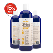 Load image into Gallery viewer, All Natural Oatmeal & Honey Shampoo + Conditioner for Dogs - | Innovet Pet