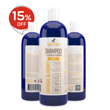 Load image into Gallery viewer, All Natural Oatmeal &amp; Honey Shampoo + Conditioner for Dogs - | Innovet Pet
